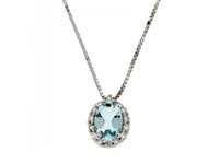 Collana Recarlo Donna Iris in Oro bianco Acquamarina P33CC251/AQ/42 - P33CC251/AQ/42